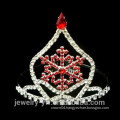 Wholesale red crystal snowflake christmas pageant crowns